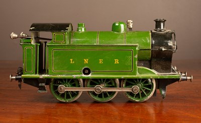 Lot 140 - An 0 gauge clockwork model tank locomotive