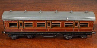 Lot 144 - A group of five possibly Bassett-Lowke Limited 0 gauge LMS carriages