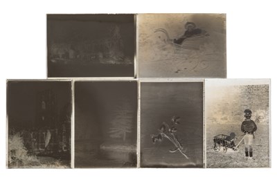 Lot 44 - A collection of approximately 85 glass print negatives and some photographs