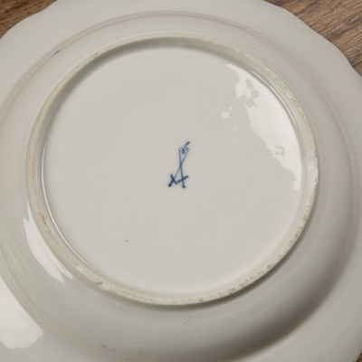 Lot 322 - Set of eight Meissen shallow bowls or dishes...