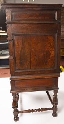 Lot 1 - A 17th century and later oak chest of five...