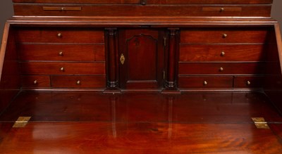 Lot 33 - A George III mahogany bureau bookcase