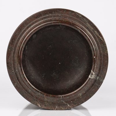 Lot 167 - A 19th century serpentine stone font with five...