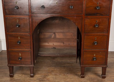 Lot 66 - Mahogany desk/dressing table 19th Century,...