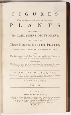 Lot 582 - Miller, Philip, 1691-1771 Scottish Botanist,...
