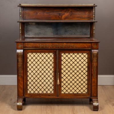 Lot 183 - A 19th century rosewood chiffonier