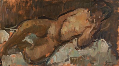 Lot 147 - Martin Yeoman (b. 1953) Reclining Nude, oil on...