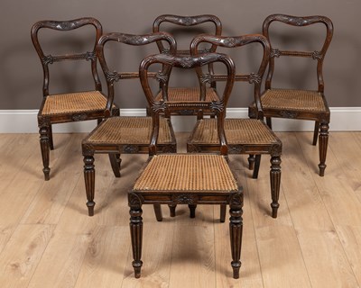 Lot 425 - A set of six William IV GIllows style dining chairs