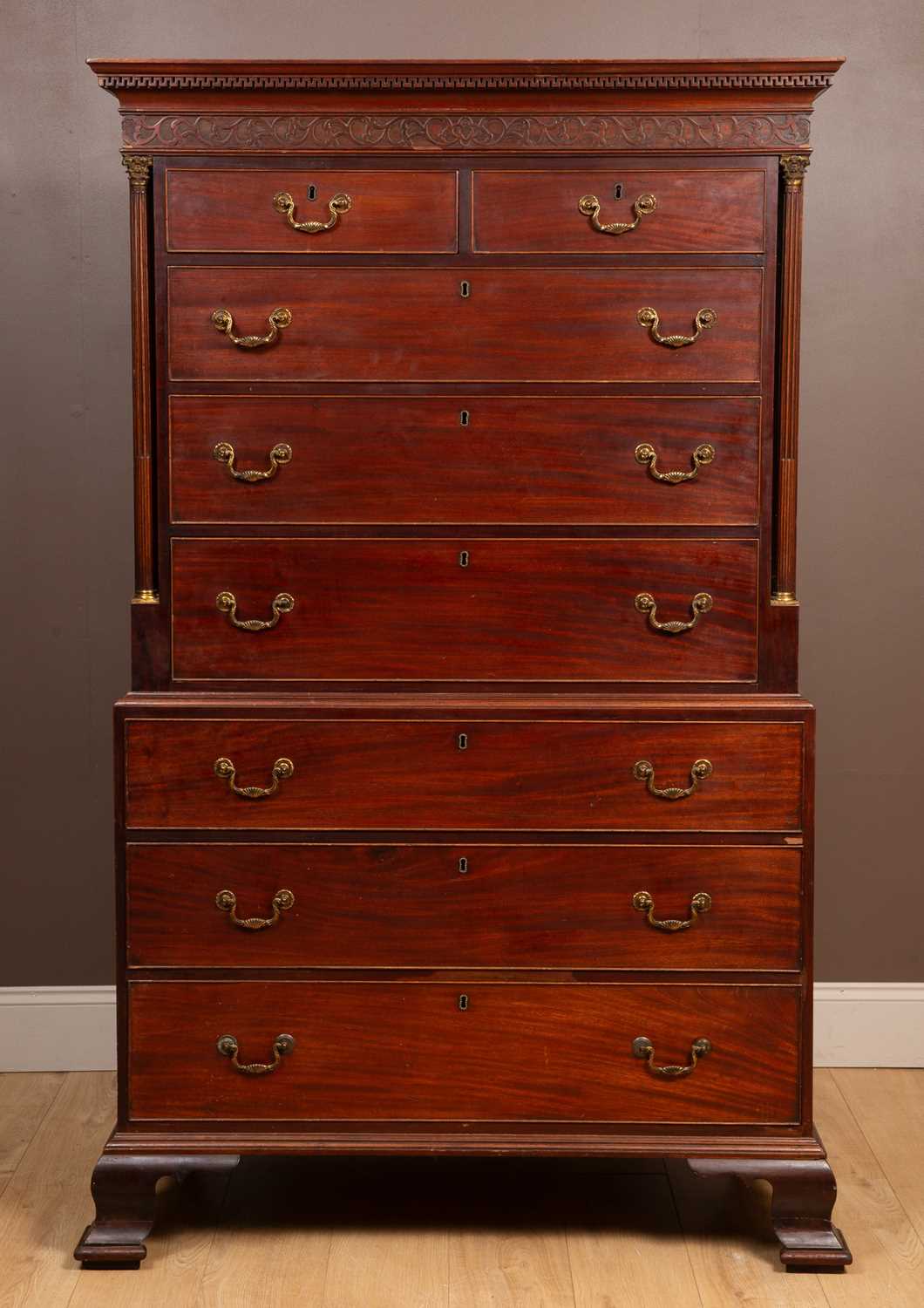 Lot 426 - A George III chest on chest