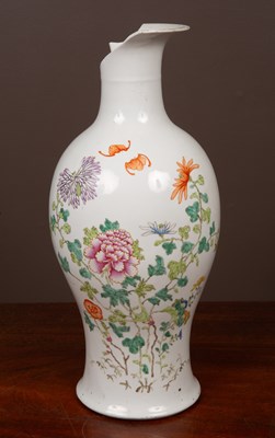 Lot 323 - A Chinese porcelain famille rose baluster vase