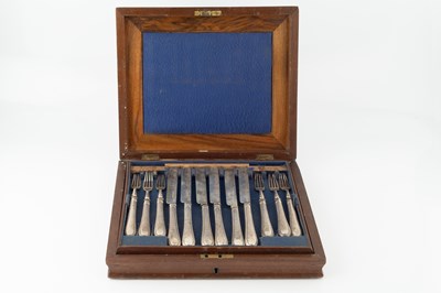 Lot 800 - A set of twelve mid Victorian silver dessert...