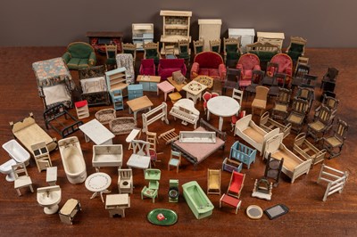 Lot 199 - Various dolls and dolls house furniture