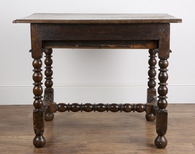 Lot 83 - Oak side table 18th Century, having a carved...