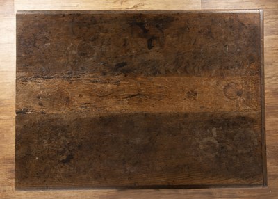 Lot 83 - Oak side table 18th Century, having a carved...