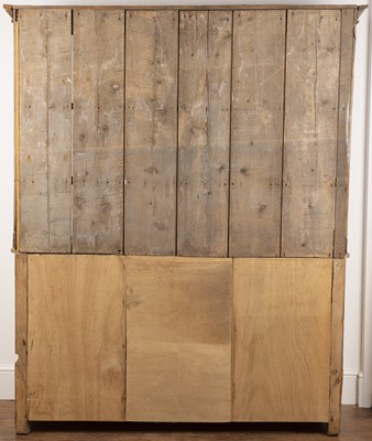 Lot 88 - Pine kitchen dresser in two parts, fitted with...