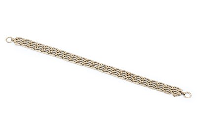 Lot 111 - A 9ct gold gatelink bracelet, stamped 9 375,...