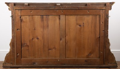 Lot 104 - Gilt overmantel mirror with beaded border and...