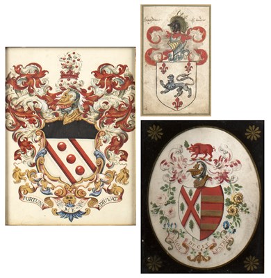 Lot 156 - Three Heraldic paintings to include a painting...