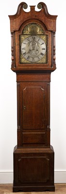 Lot 169 - J Robson of Chester oak longcase clock with a...