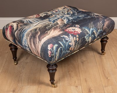 Lot 244 - A rectangular footstool