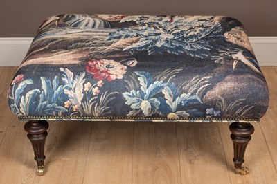 Lot 244 - A rectangular footstool