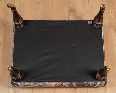 Lot 244 - A rectangular footstool