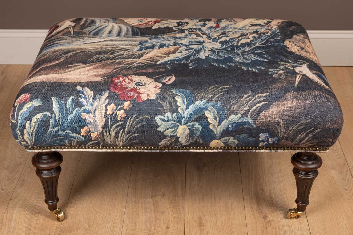 Lot 95 - A rectangular footstool