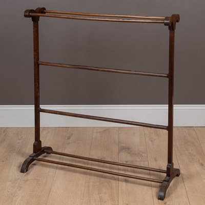 Lot 213 - A 19th century mahogany towel rail