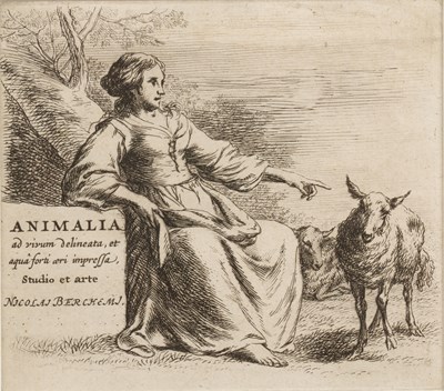 Lot 326 - Nicholas Bercham (1620-1683) Animalia, etching....