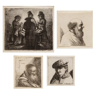 Lot 308 - David Deuchar (1743-1808) four small portrait...