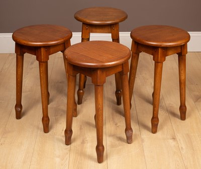 Lot 197 - Four oak stools