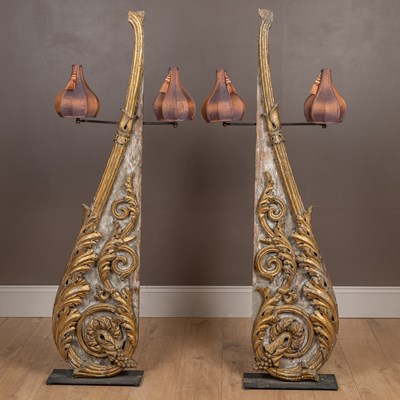 Lot A pair of standard lamps