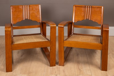 Lot 104 - A pair of Art Deco style armchairs