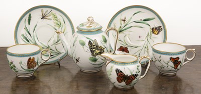 Lot 363 - Kerr and Binns of Worcester porcelain tea set,...