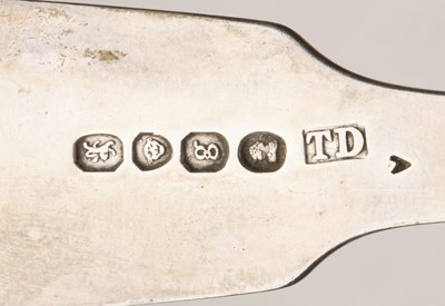 Lot 375 - Collection of silver spoons comprising: a set...