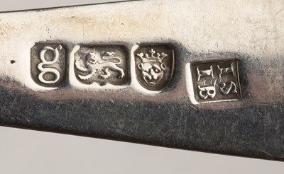Lot 375 - Collection of silver spoons comprising: a set...