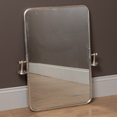 Lot 234 - A chrome-framed wall mirror