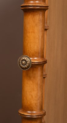 Lot 235 - A Regency style faux bamboo cheval mirror