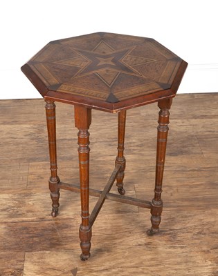 Lot 11 - New Zealand native timber inlaid table 19th...