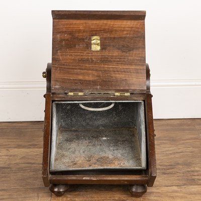 Lot 12 - Rosewood purdonium with mounted brass details...