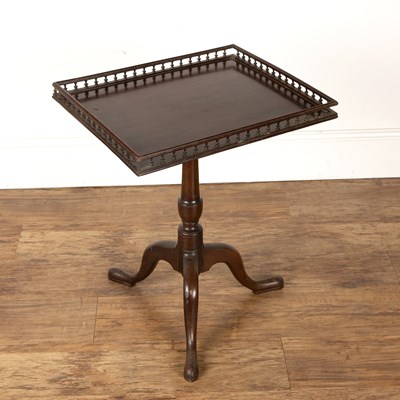 Lot 22 - Mahogany galleried top occasional table 19th...