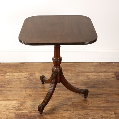 Lot 17A - Mahogany tripod table 19th Century, with a tip-...