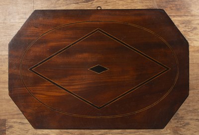 Lot 21 - Mahogany and inlaid sewing table 19th Century,...