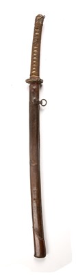 Lot 204 - A Japanese WWII Samurai sword, with a wrapped...