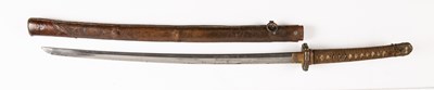 Lot 204 - A Japanese WWII Samurai sword, with a wrapped...