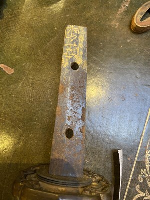 Lot 204 - A Japanese WWII Samurai sword, with a wrapped...
