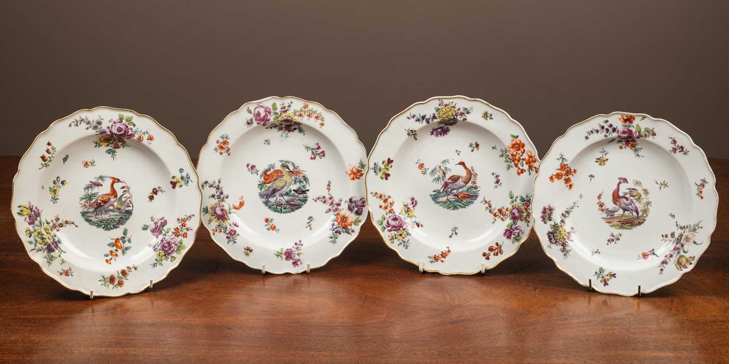 Lot 3 - Four Chelsea plates Circa 1760