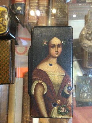 Lot 219 - A group of six 19th century snuff boxes to...