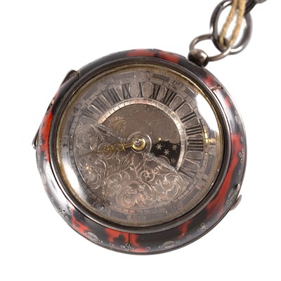 Lot 294 - An early 18th century pair cased pocket watch...