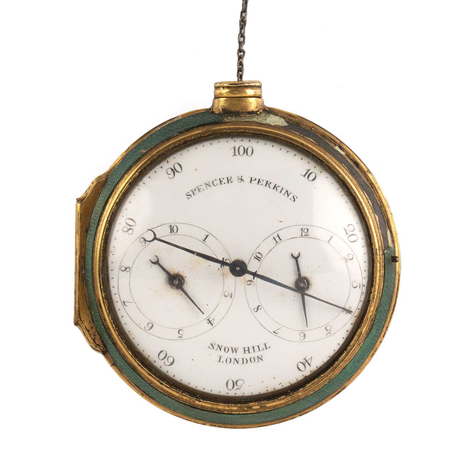 Lot 298 - A George III pedometer by Spencer and Perkins...